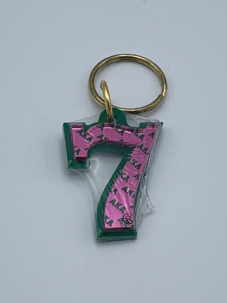 Alpha Kappa Alpha - Line Number Keychain #7