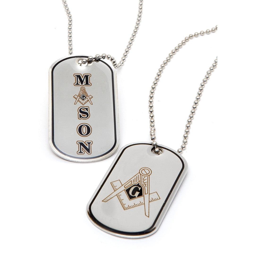 Mason - Dog Tag Necklace w/Epoxy Coating
