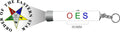 Eastern Star - Torch Light Key Ring