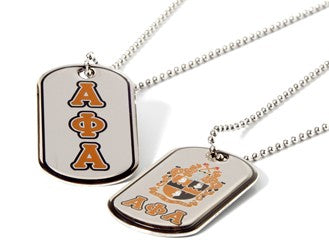 Alpha Phi Alpha - Dog Tag Necklace w/Epoxy Coating